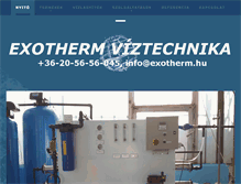 Tablet Screenshot of exotherm.hu